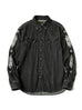Kapital 8oz black denim western shirt (studs remake) - Black