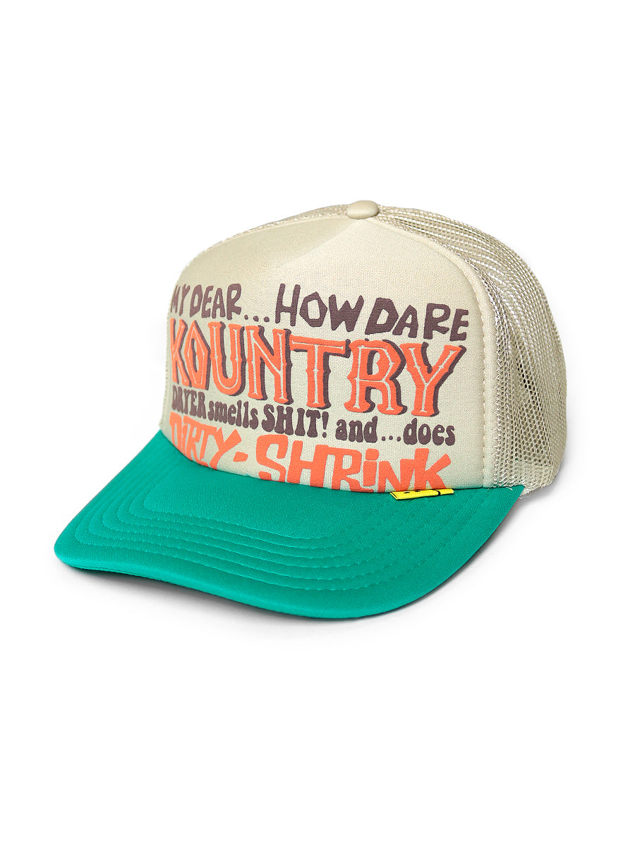 Kapital KOUNTRY DIRTY SHRINK Trucker CAP - Beige x Turquoise - Totem Brand  Co.