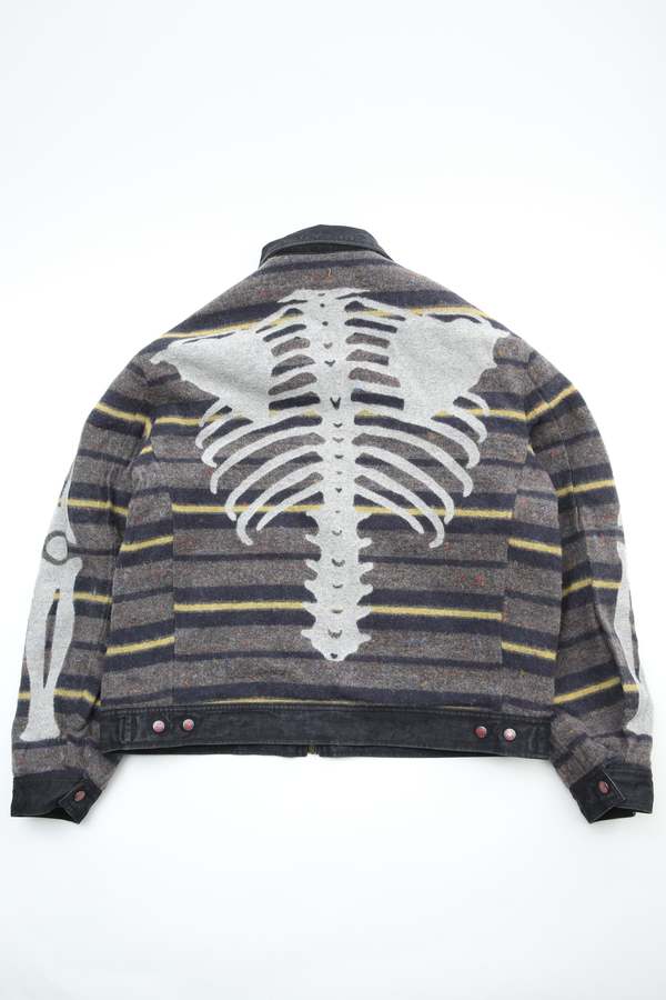 Kapital 14oz Denim BONE Lining Reversible ZIP-UP Work Jacket