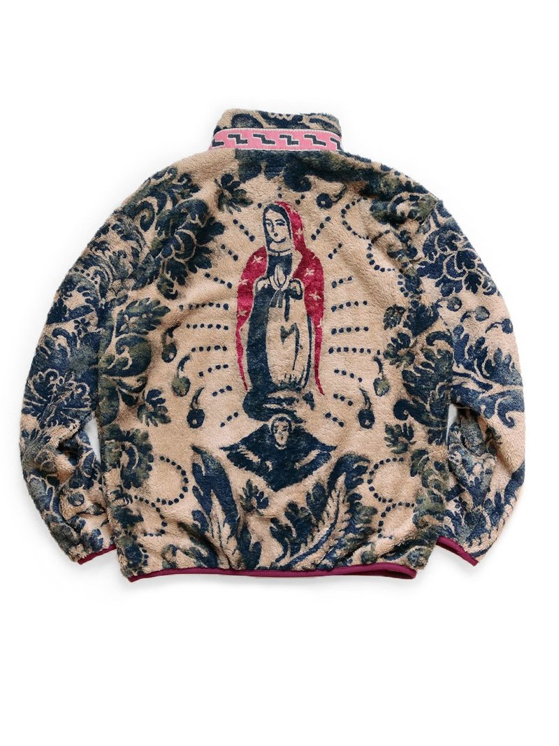 Kapital DAMASK Fleece ZIP Blouson (Virgin & Mary) - Beige