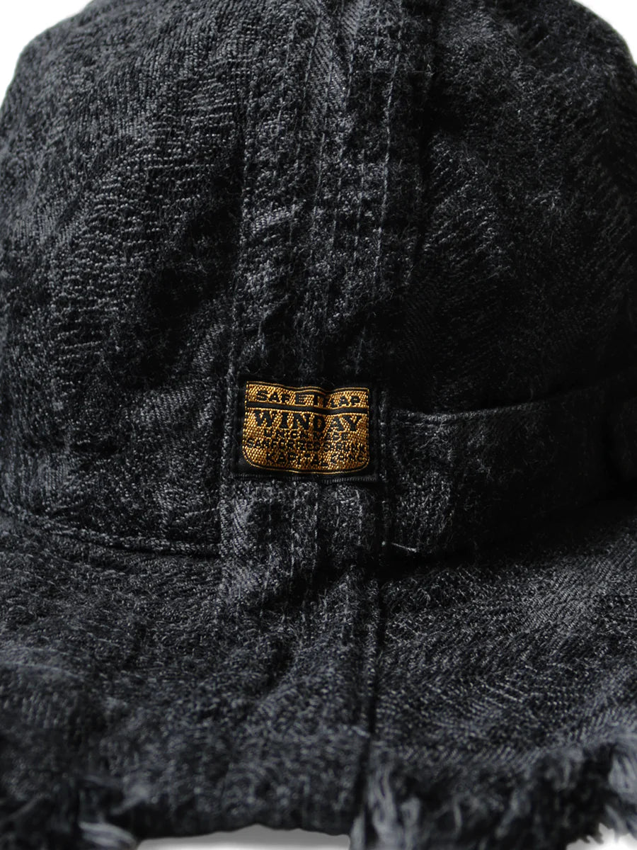 Kapital 12oz MAGPIE Denim RADIO Tulip Hat - Black / Black – Totem