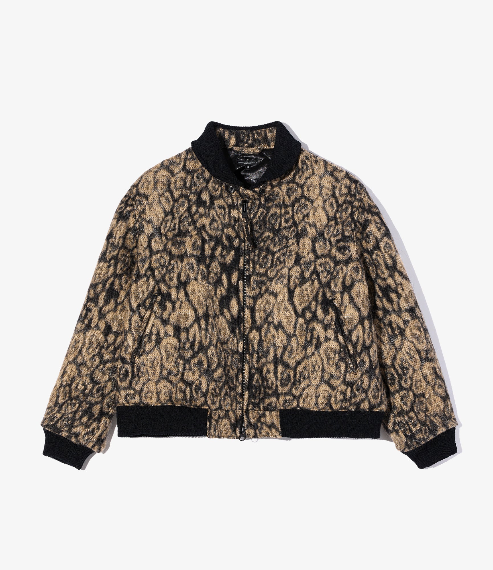Engineered Garments LL Jacket - Brown Wool Poly Leopard