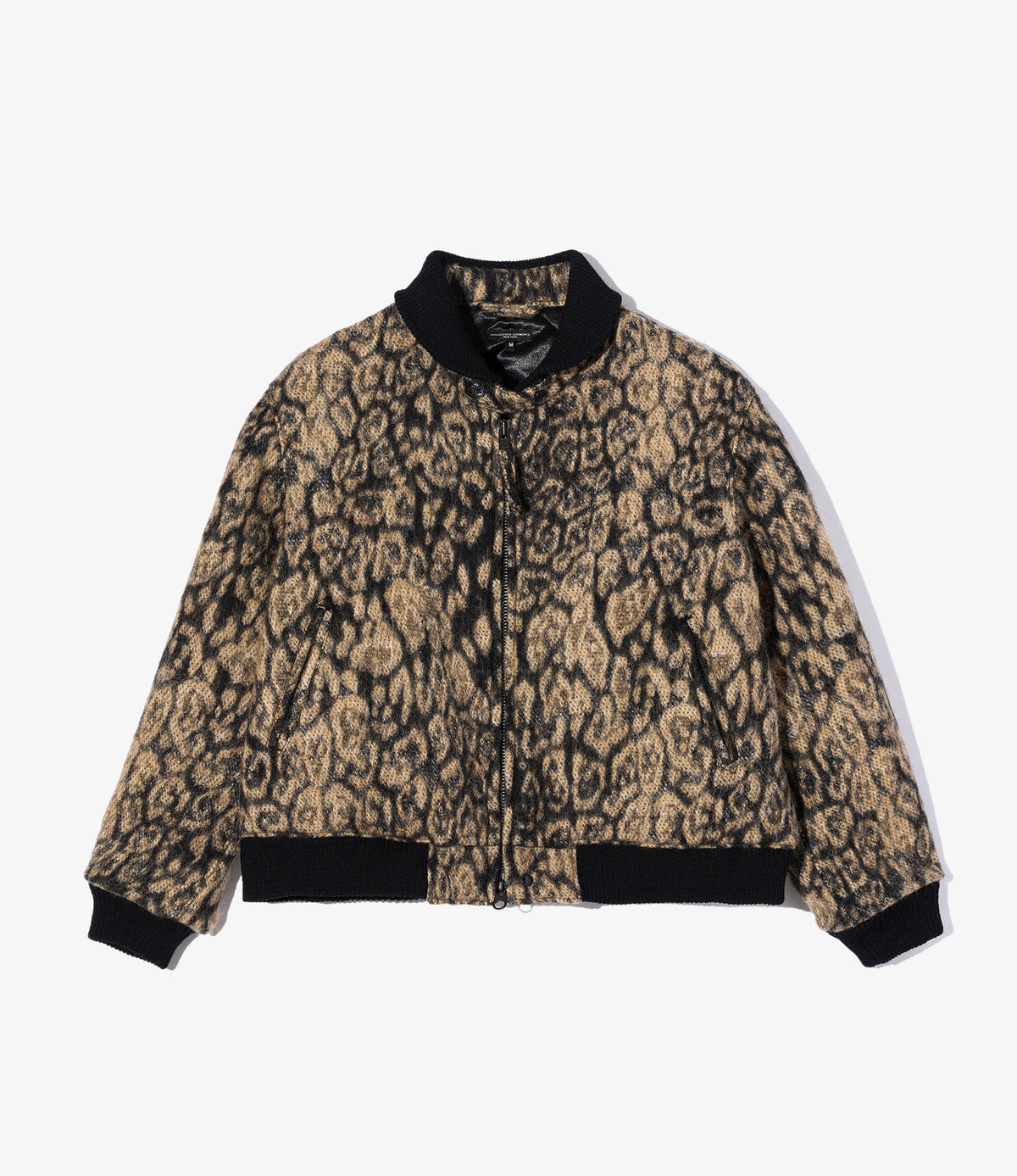 Engineered Garments LL Jacket - Brown Wool Poly Leopard Jacquard 