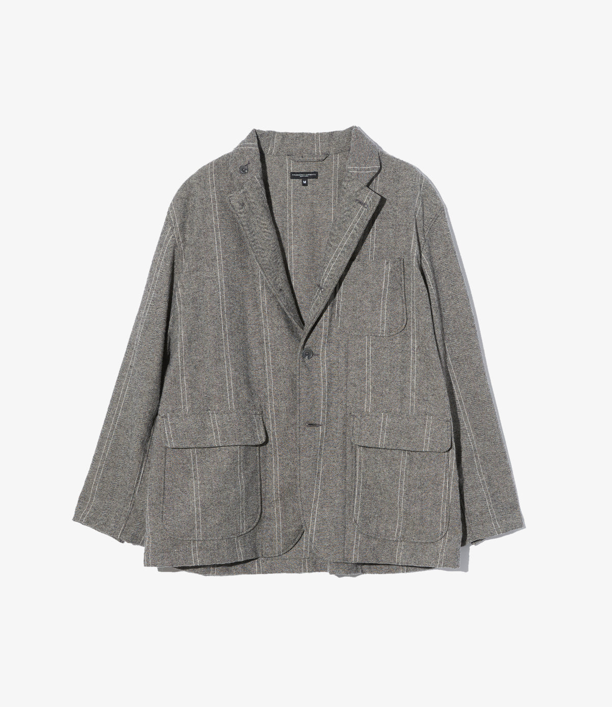 Engineered Garments Loiter Jacket - Lt. Grey Wool Striped HB 