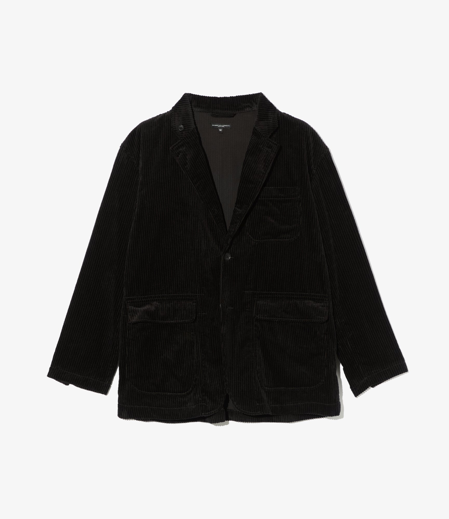 Engineered Garments Loiter Jacket - Black Cotton 4.5W Corduroy