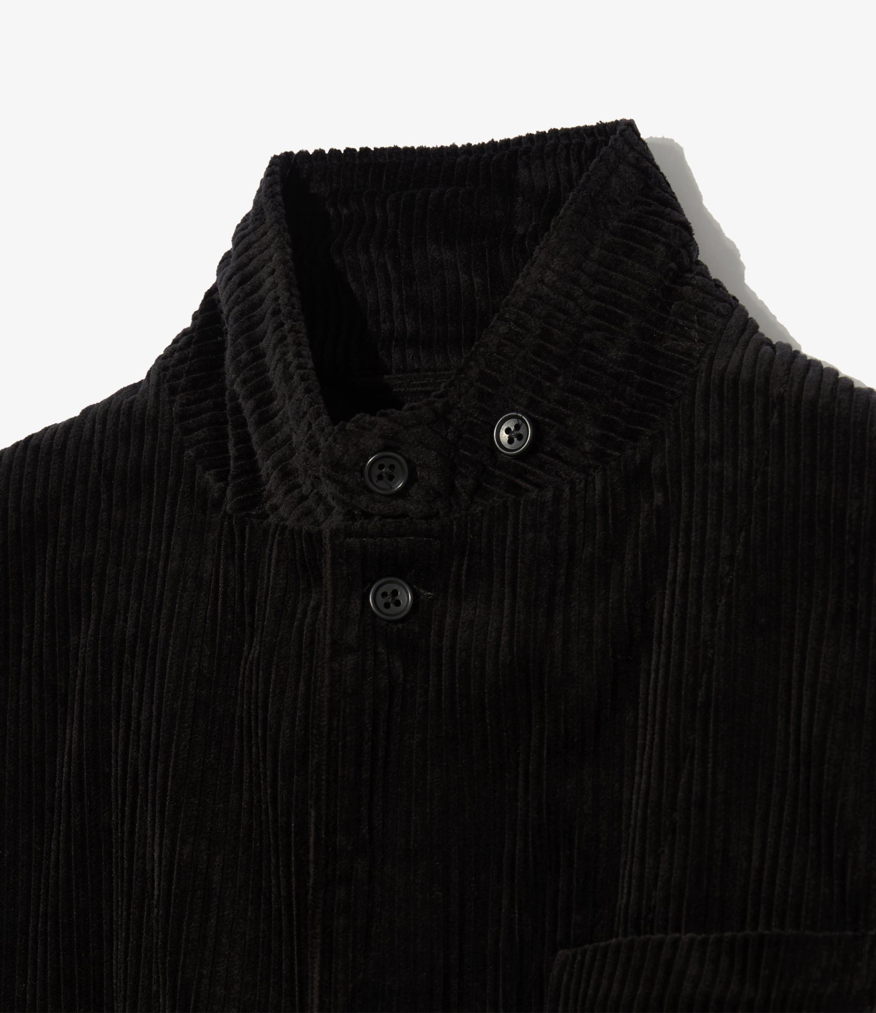 Engineered Garments Loiter Jacket - Black Cotton 4.5W Corduroy