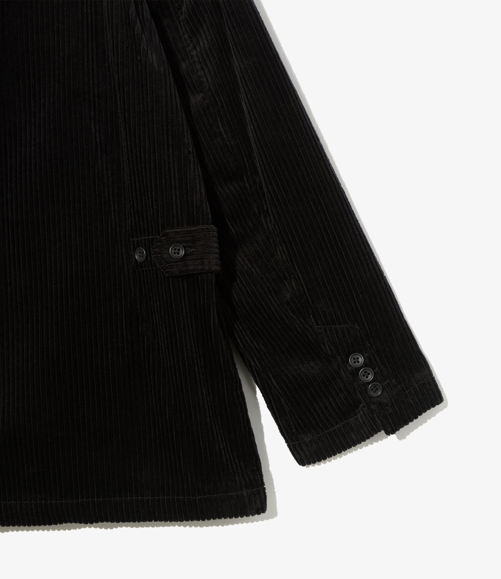 Engineered Garments Loiter Jacket - Black Cotton 4.5W Corduroy