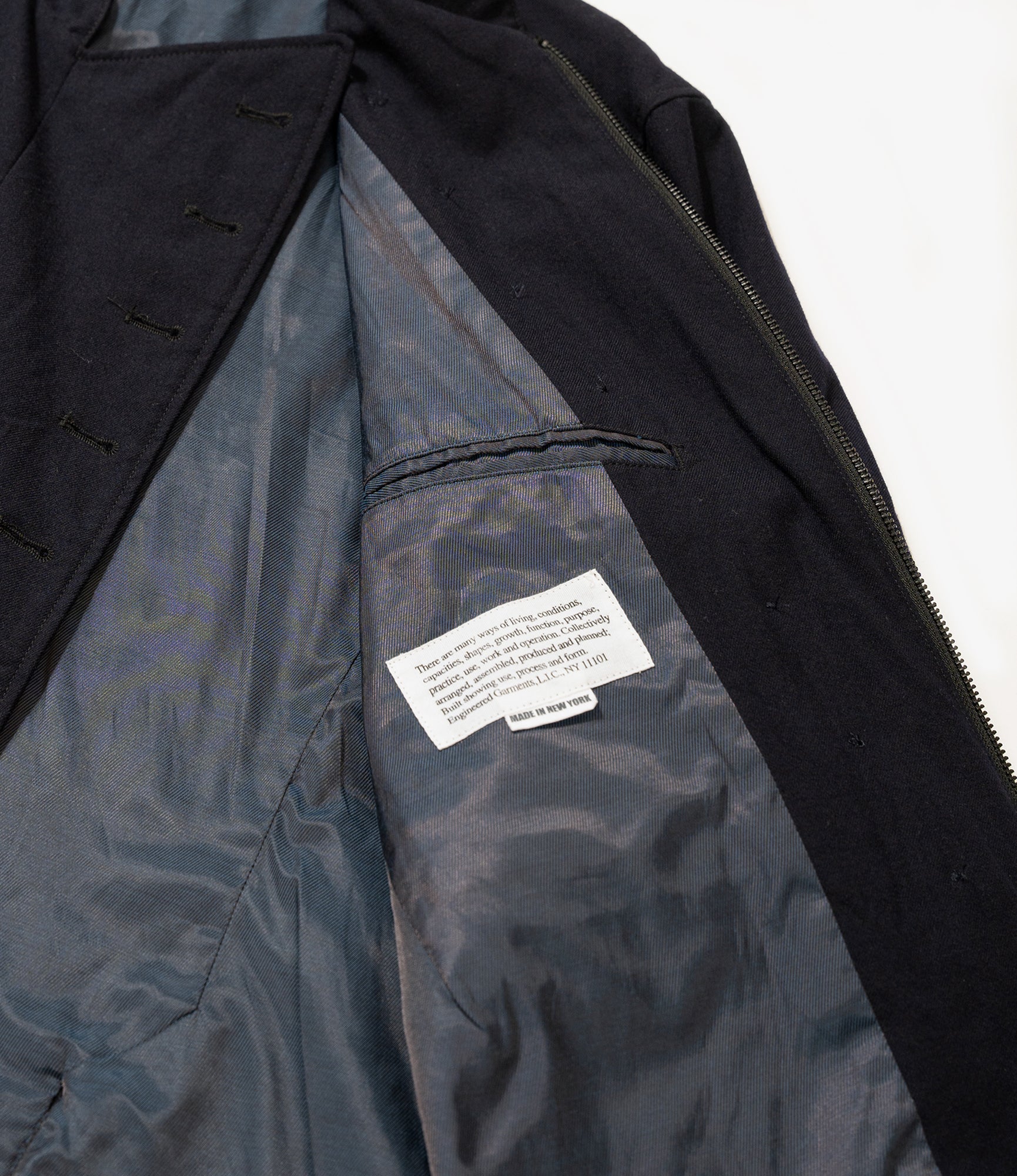 Engineered Garments Chelsea Jacket - Dk.Navy Wool Uniform - S