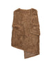 Engineered Garments Wrap Knit Vest - Brown Acrylic Curly Fur