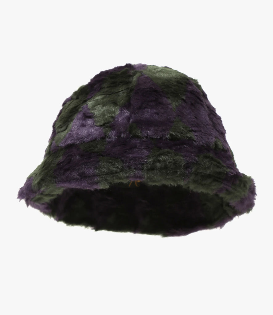 Needles - Bermuda Hat - Acrylic Fur / Argyle - Green Purple - Totem Brand  Co.