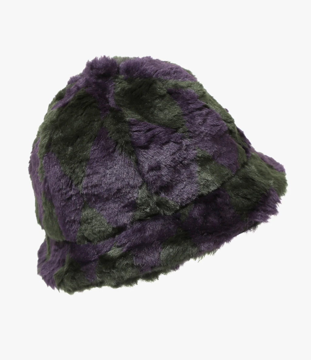 Needles - Bermuda Hat - Acrylic Fur / Argyle - Green Purple - Totem Brand  Co.