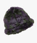 Needles - Bermuda Hat - Acrylic Fur / Argyle - Green Purple