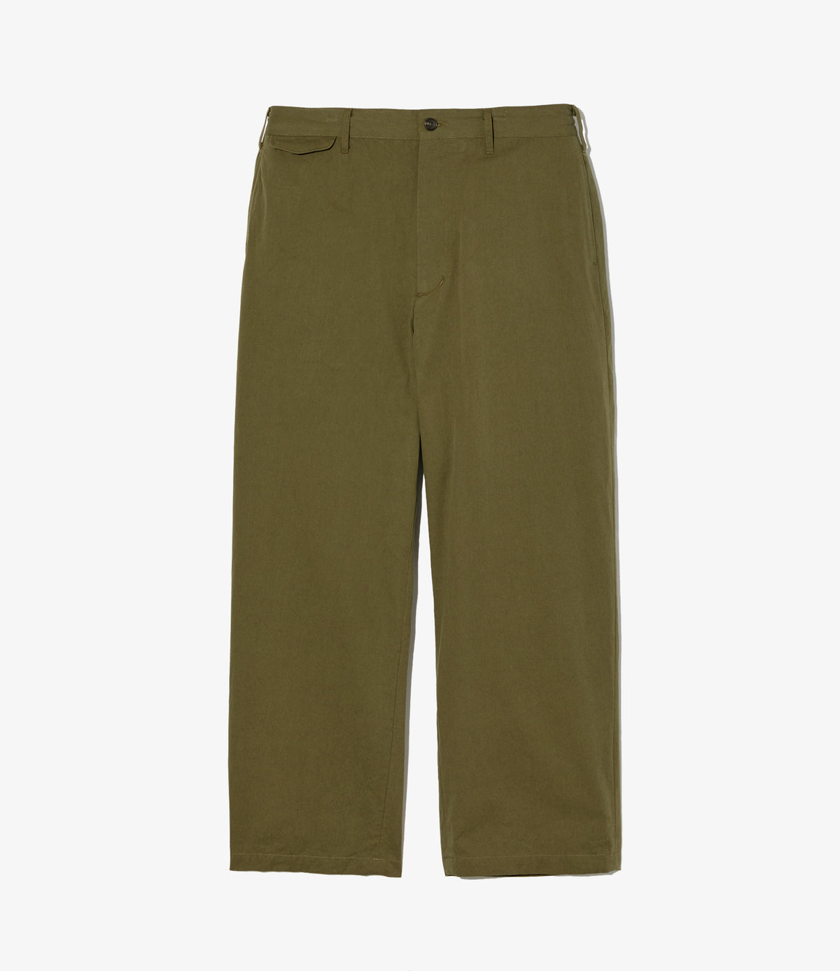 Engineered Garments Officer Pant - Olive Cotton Sanded Cloth 