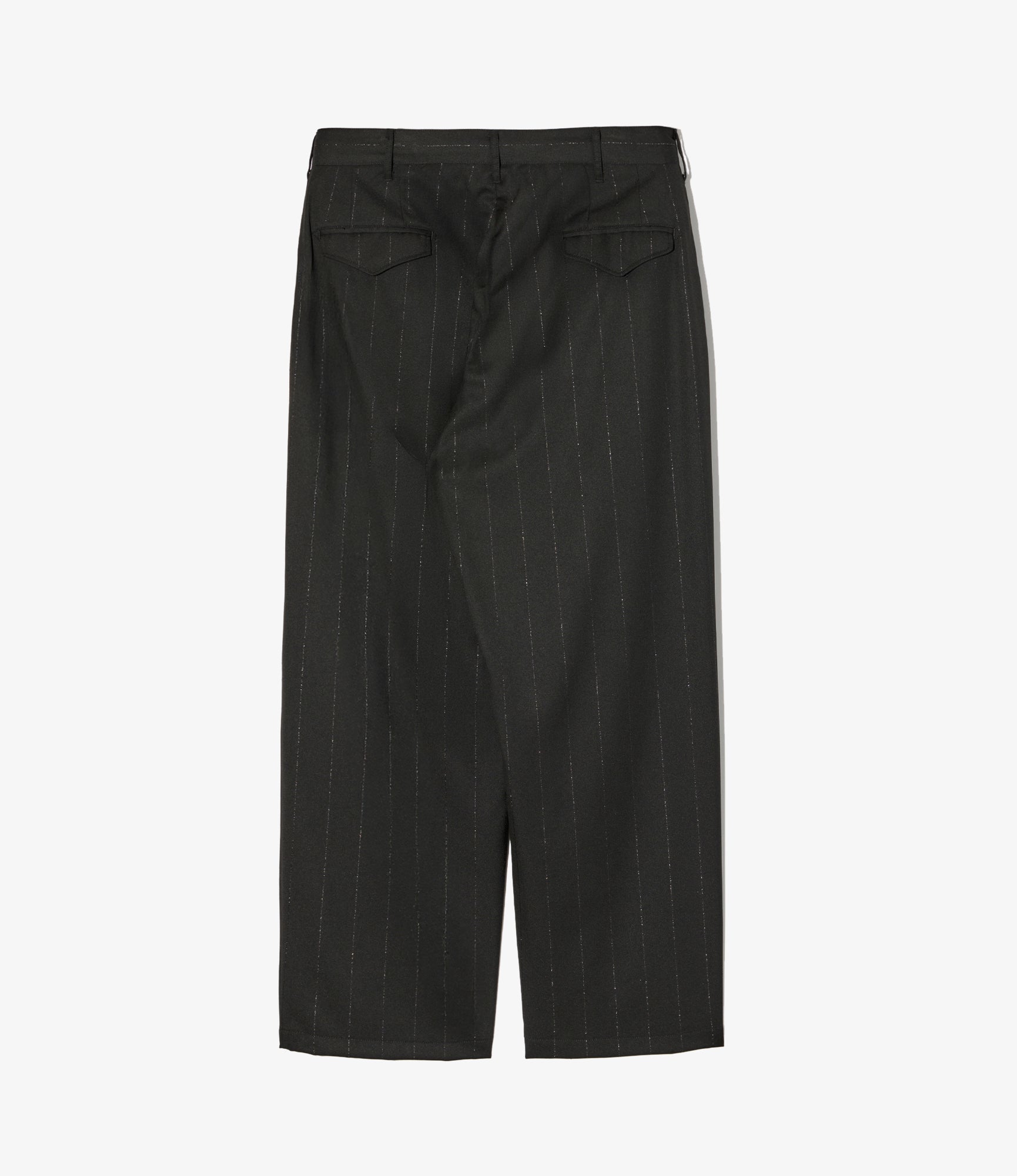 Engineered Garments Officer Pant - Black Polyester Lurex Stripe