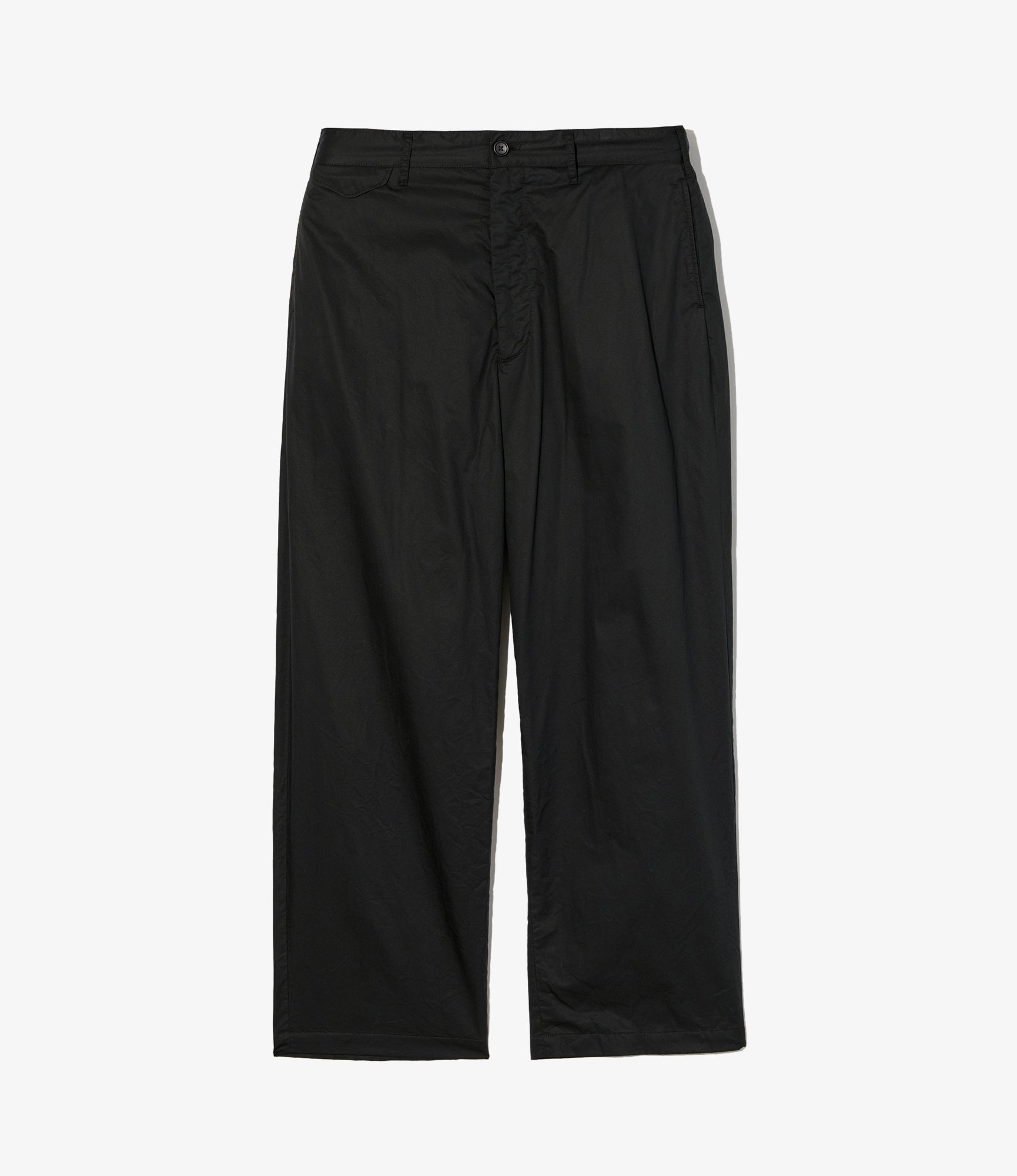 Engineered Garments Officer Pant - Black Cotton High Count Twill
