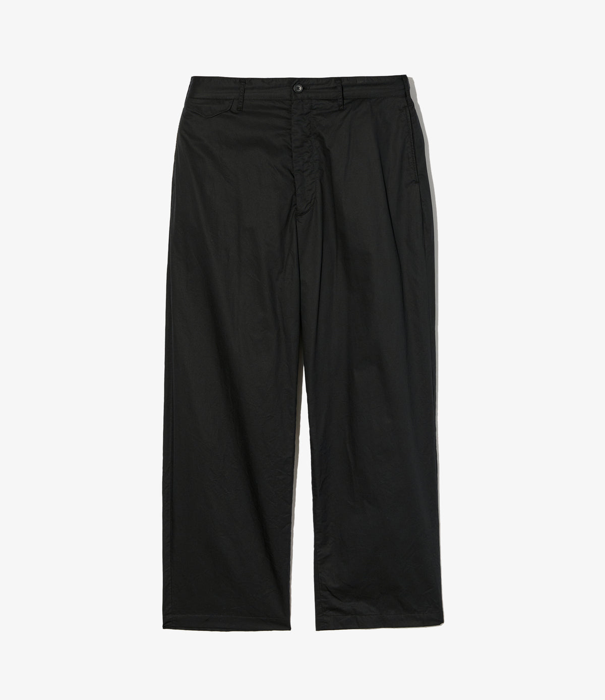Engineered Garments Officer Pant - Black Cotton High Count Twill 