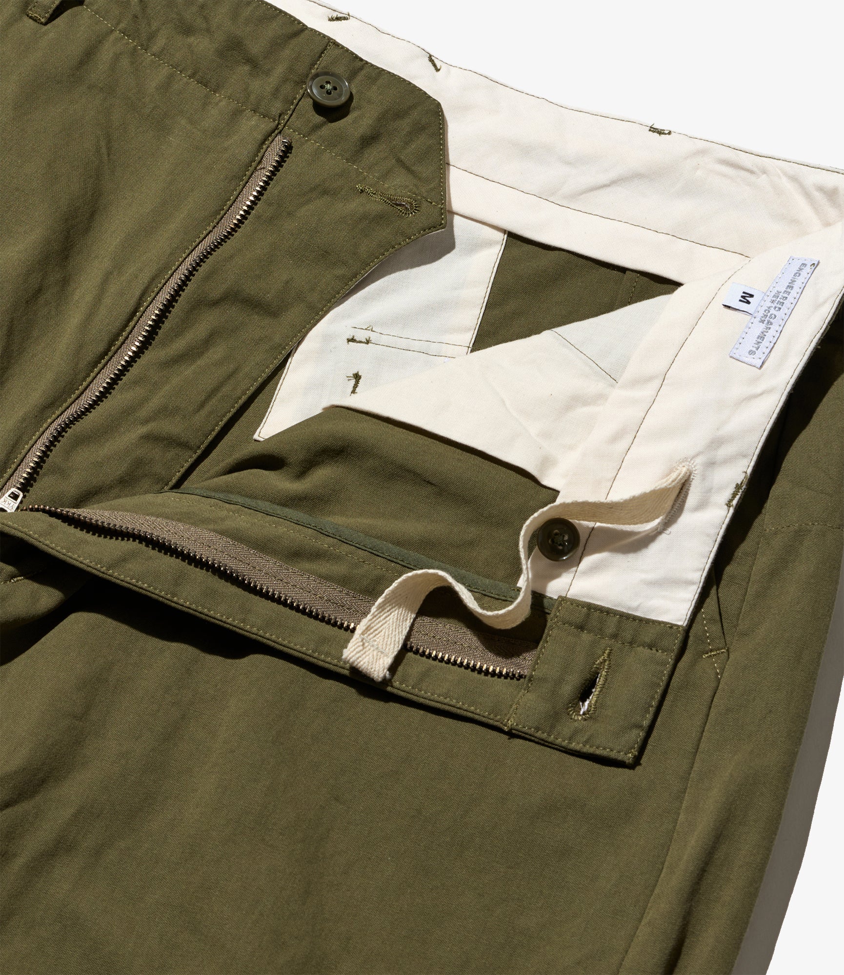Engineered Garments Over Pant - Olive Cotton Sanded Cloth – Totem