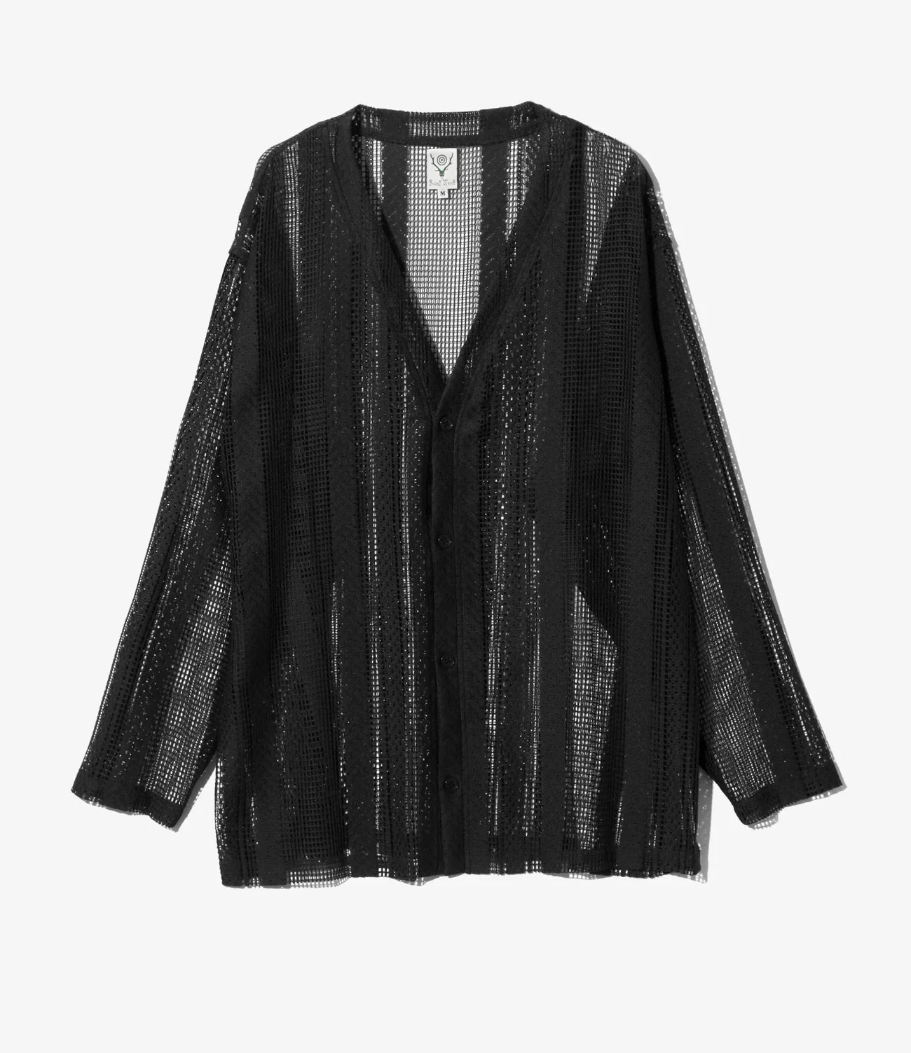 South2 West8 - V-Neck Cardigan - Poly Lace/ Black – Totem South2 West8 - V-Neck Cardigan - Poly Lace/ Black – Totem