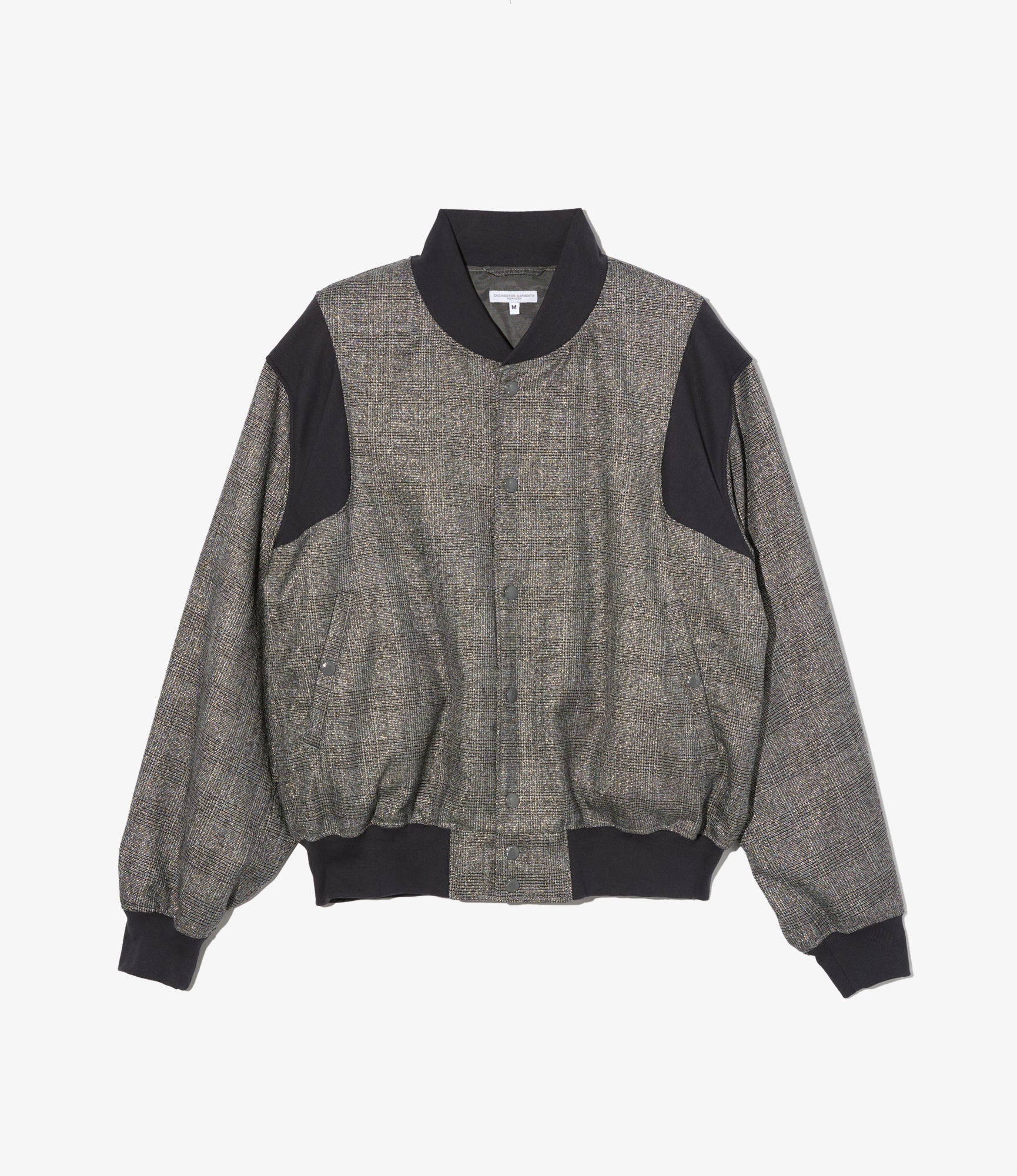 ENGINEERED GARMENTS ダークグレー ジャケット M Engineered Garments Referee Jacket - Dk.Grey Polyester Lurex Glen