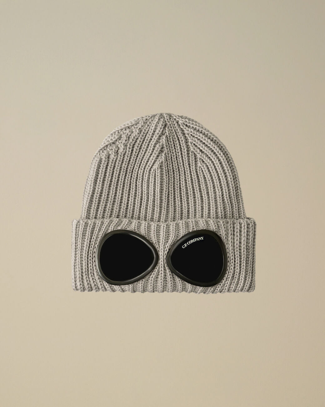 C.P. Company Extrafine Merino Wool Goggle Beanie - Moon Melange