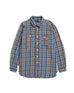 Engineered Garments Work Shirt - Blue Cotton Heavy Twill Plaid