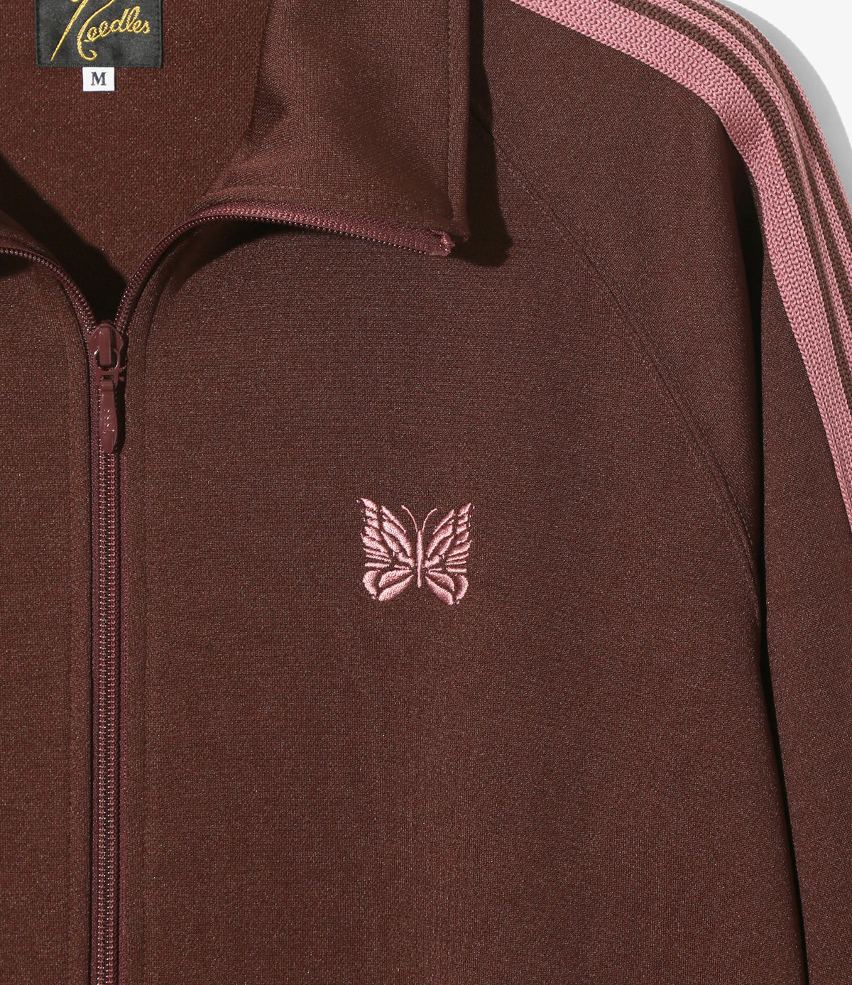 NEEDLES Track Jacket Poly L brown pink 茶 Needles Track Jacket Poly Smooth - Brown – Totem Brand Co.