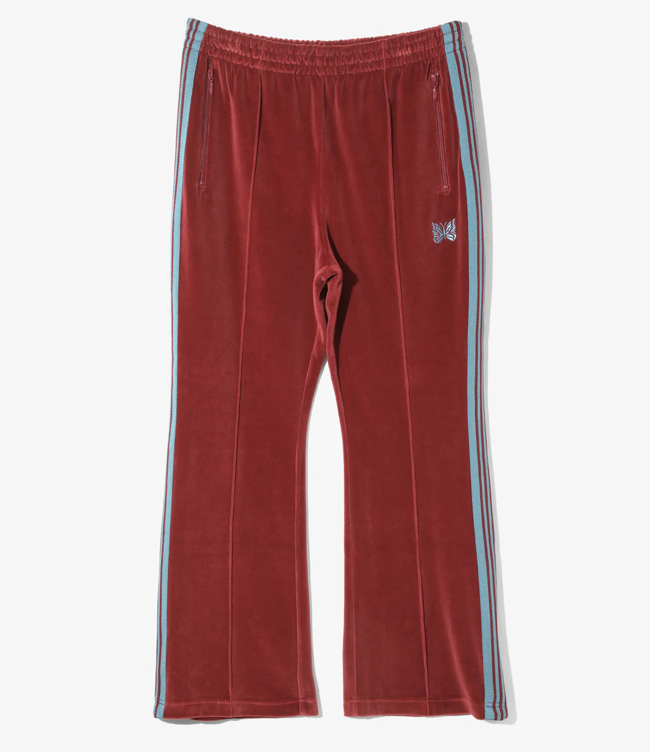 Needles Boot-Cut Track Pants C/PE Velour - Burgundy – Totem Brand Co.