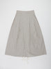 Engineered Garments Tuck Skirt - Navy/Natural Cotton Seersucker