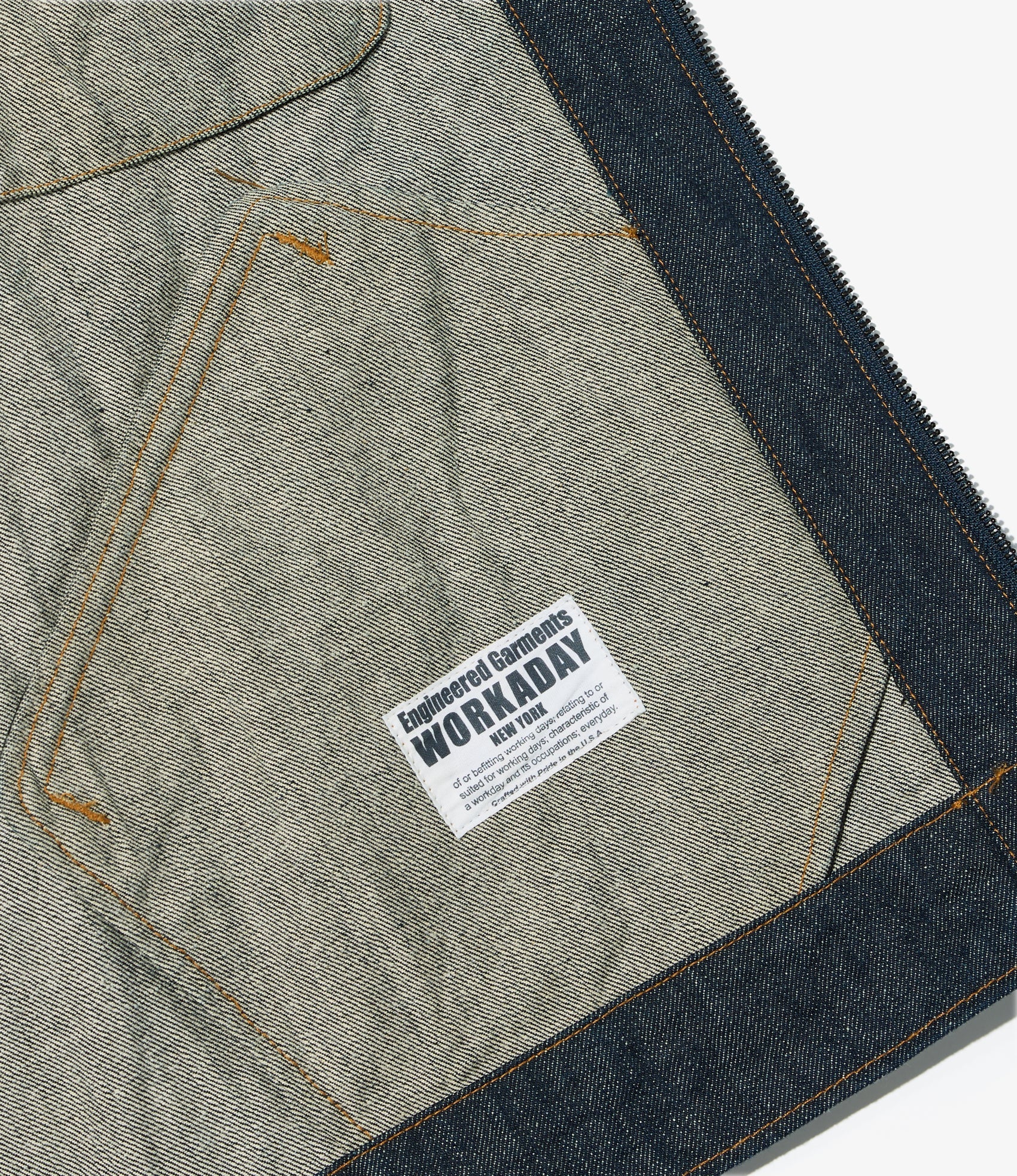 Engineered Garments Workaday Short Jacket - Indigo 12oz Cone Denim
