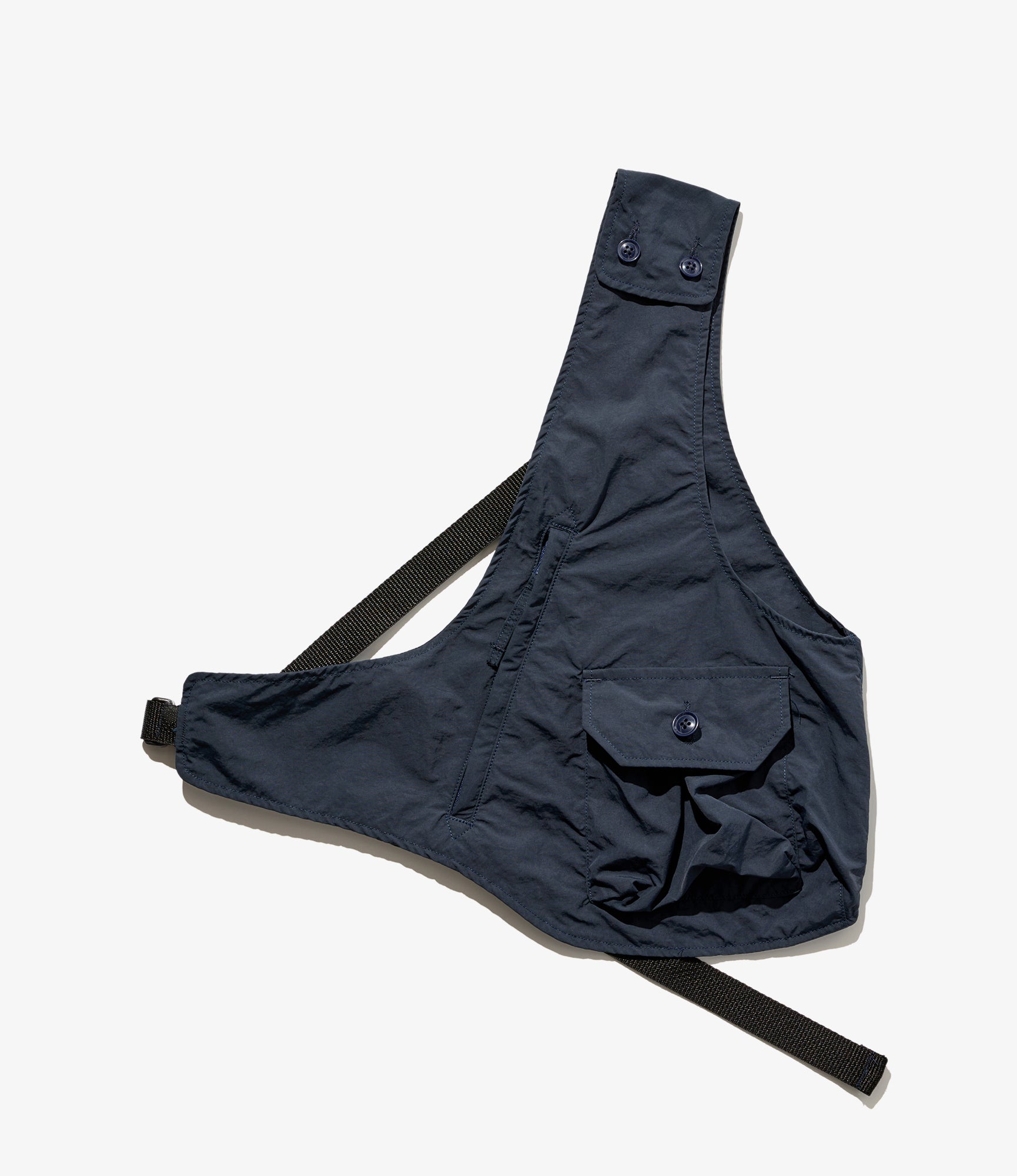 トップス Engineered Garments One Shoulder Vest Engineered Garments Shoulder Vest - Dark Navy Polyester Taslan