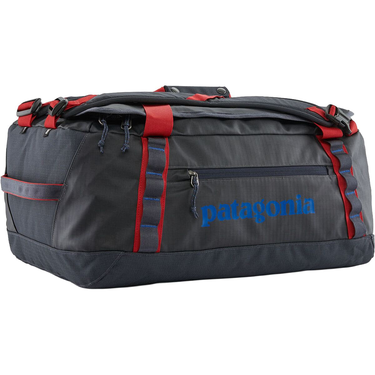 Patagonia 40L Black Hole Duffel Smolder Blue/Amanita Red