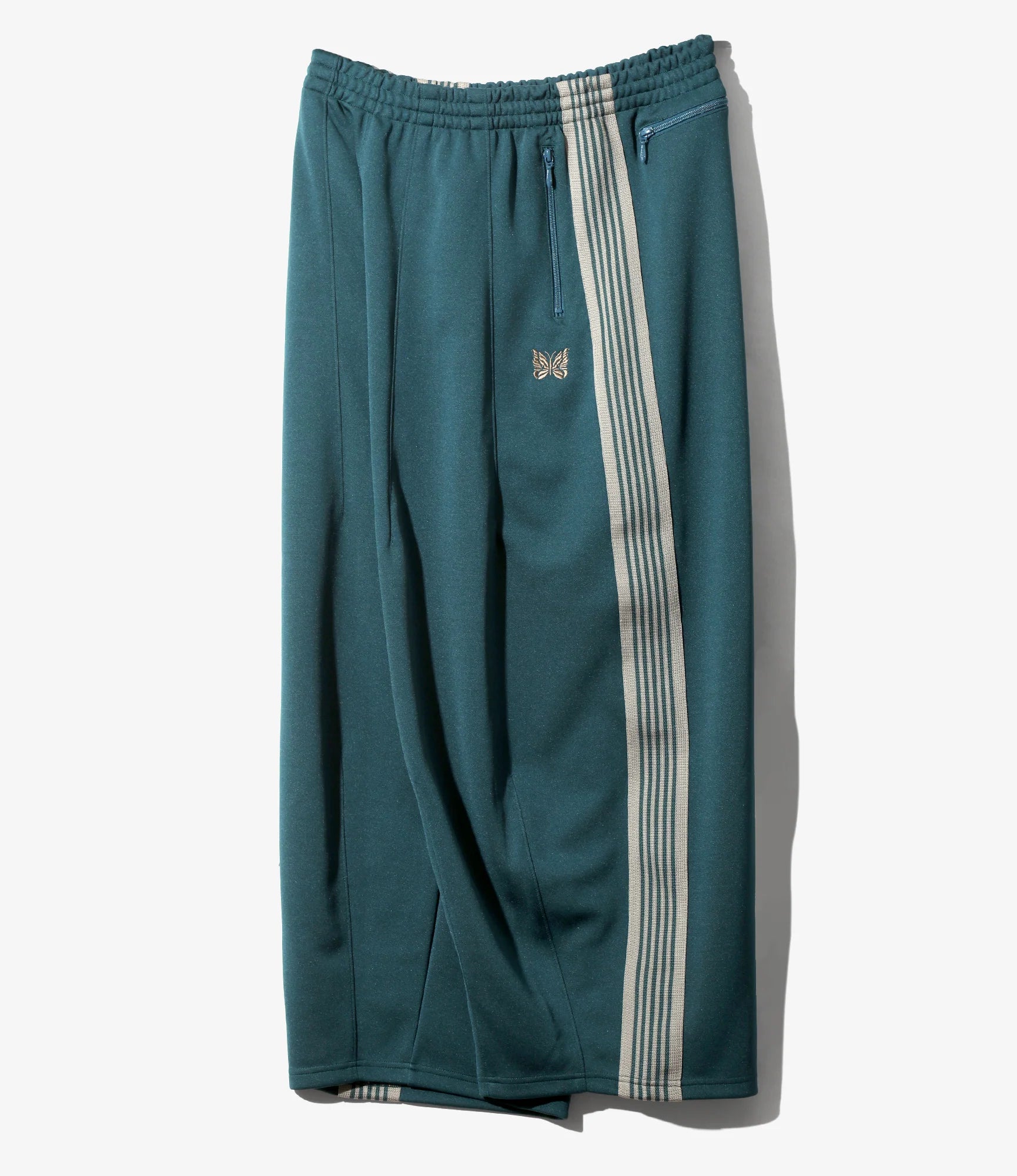 Needles H.D. Track Pants Poly Smooth - Green (Grey Stripe) – Totem Needles H.D. Track Pants Poly Smooth - Green (Grey Stripe) – Totem