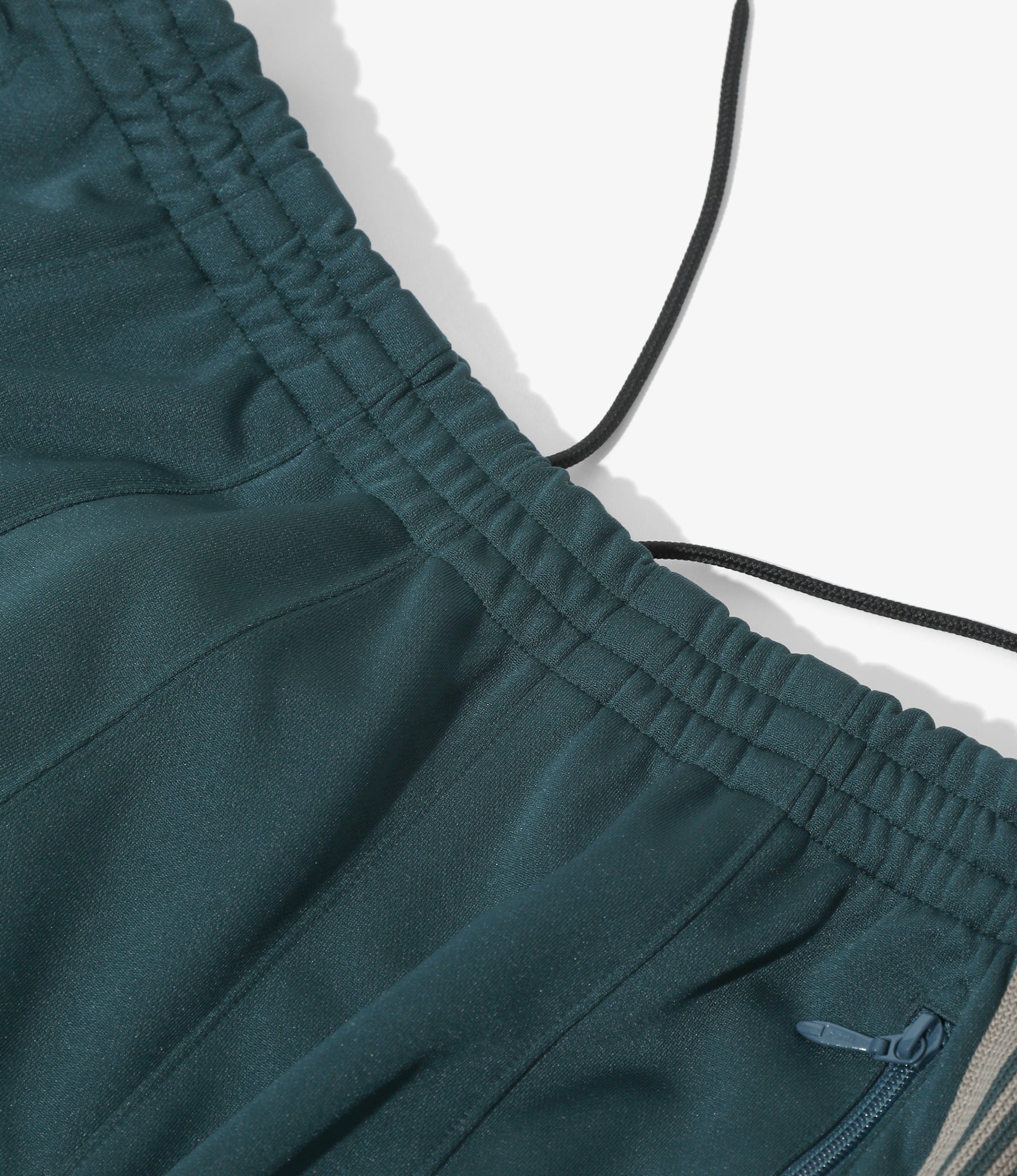 Needles H.D. Track Pants Poly Smooth - Green (Grey Stripe) – Totem