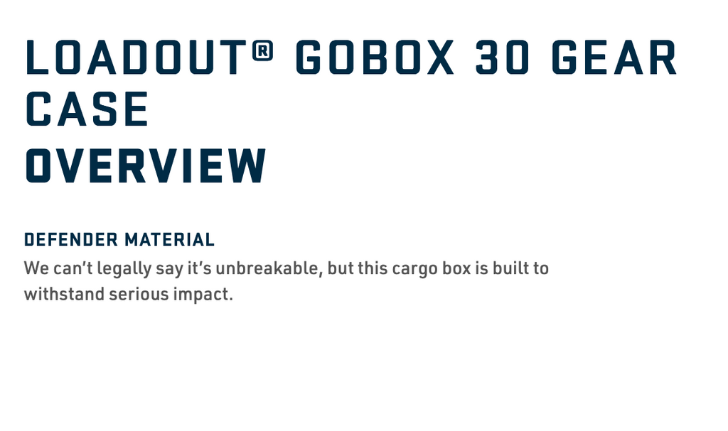 Indestructible Outdoor Gear Cases : Yeti LoadOut GoBox Gear Case