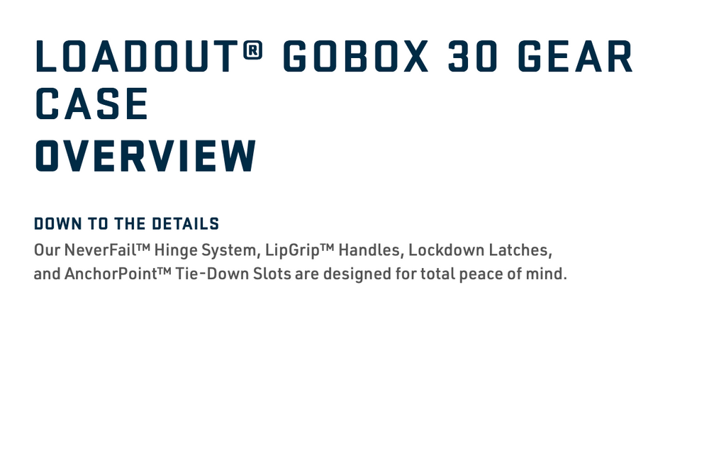 LoadOut GoBox 30 Gear Case