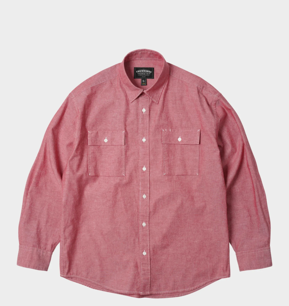 cigarette pocket shirt FrizmWorks Cigarette Pocket Chambray Shirt cigarette pocket shirt FrizmWorks Cigarette Pocket Chambray Shirt