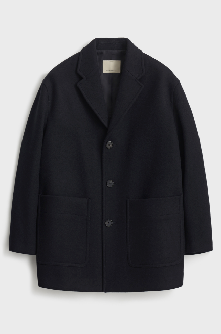 Pottery Melton Wool Half Coat - Dark Navy – Totem Brand Co.