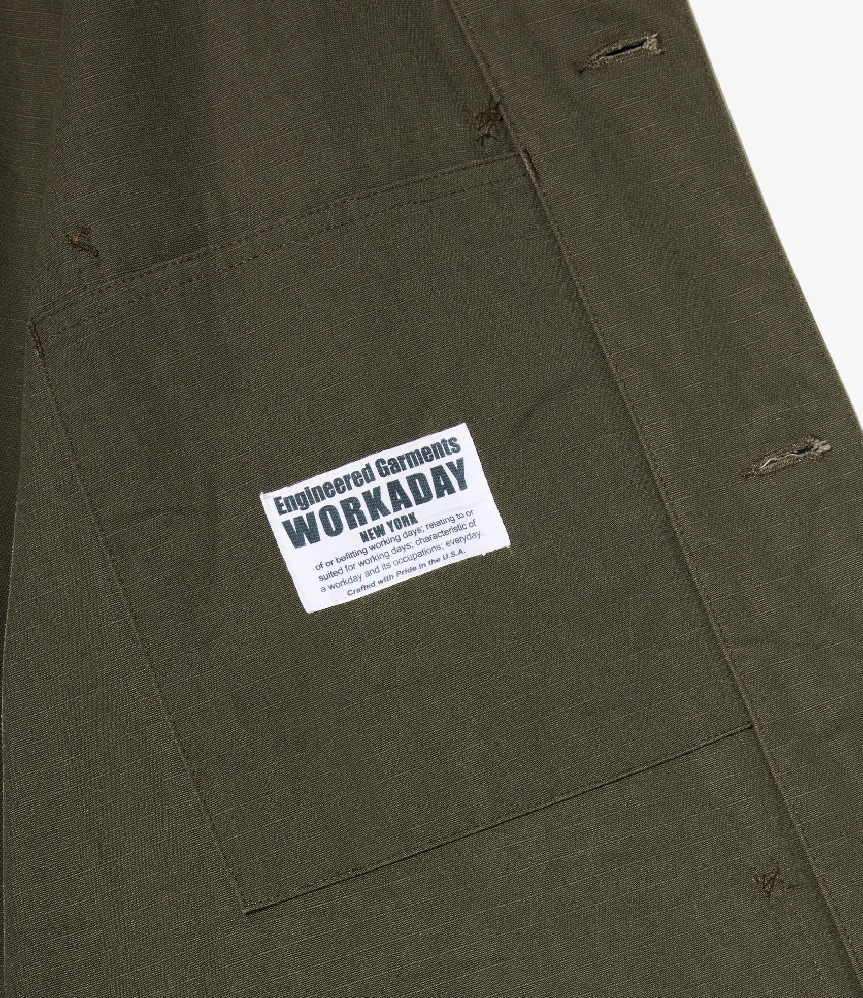 Engineered Garments Workaday Utility Jacket - Olive Heavyweight