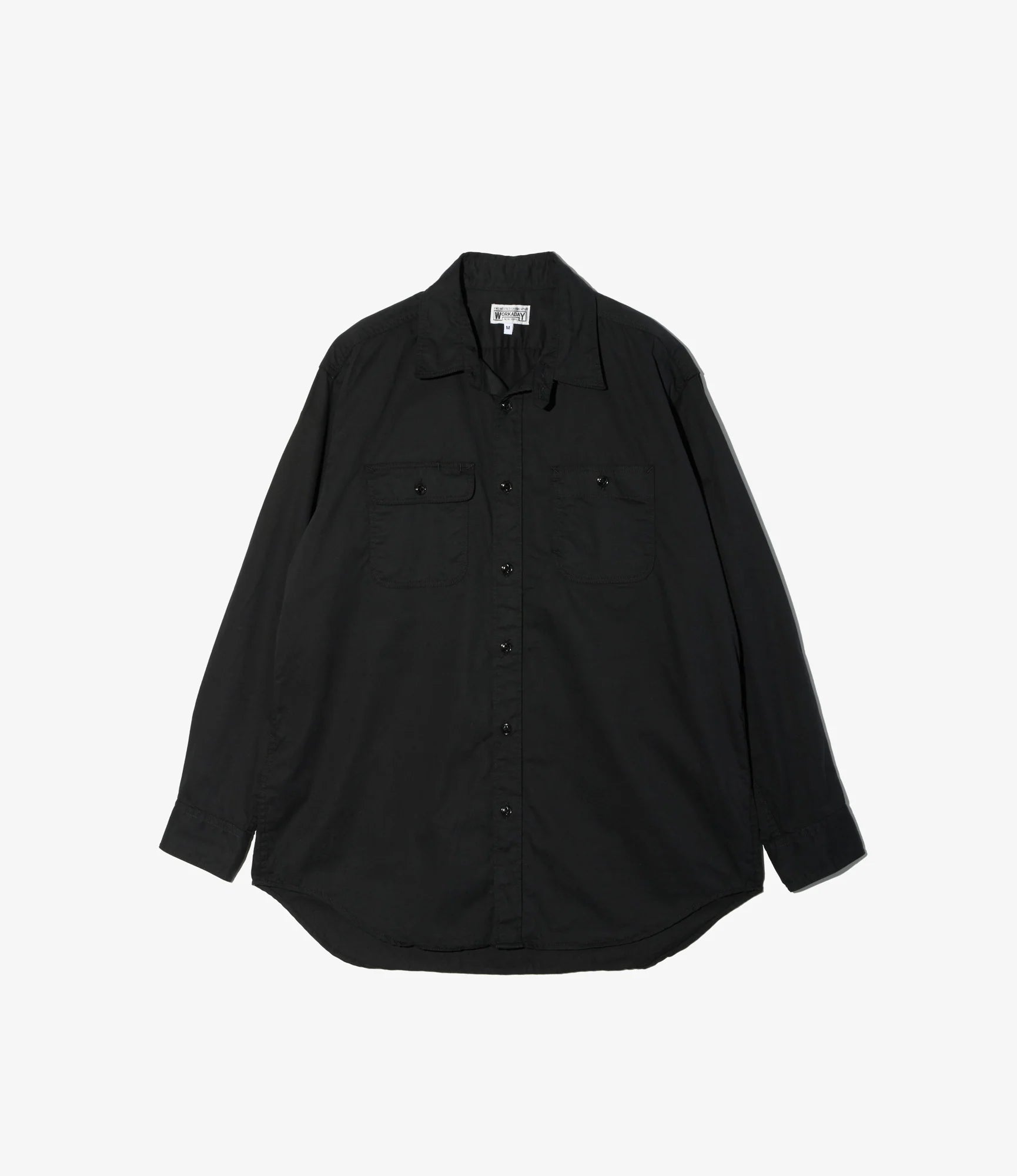 Engineered Garments Workaday Utility Shirt - Black Cotton Micro
