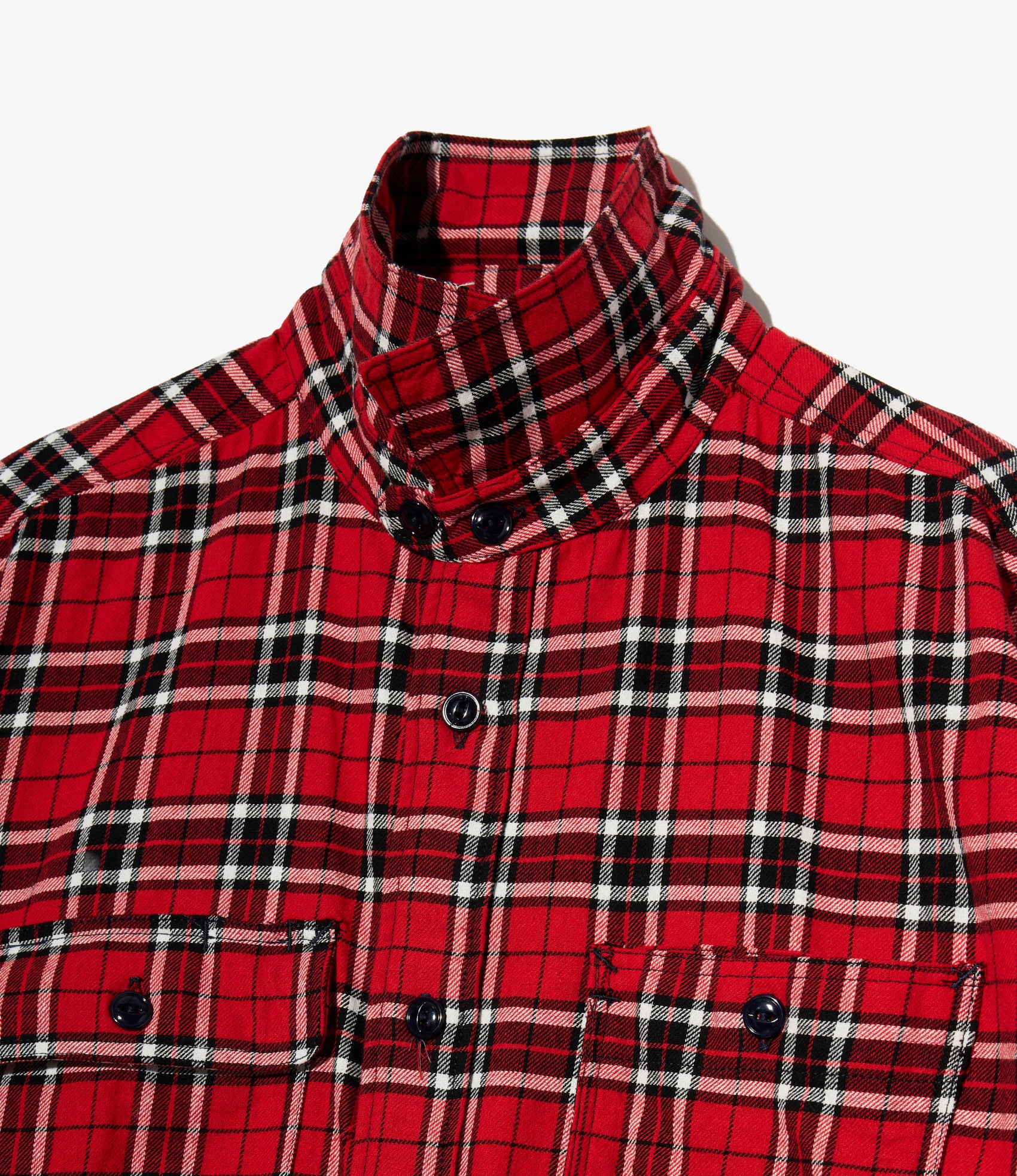 Engineered Garments Workaday Utility Shirt - Red Cotton Twill Plaid M Engineered Garments Workaday Utility Shirt - Red Cotton Twill Plaid M