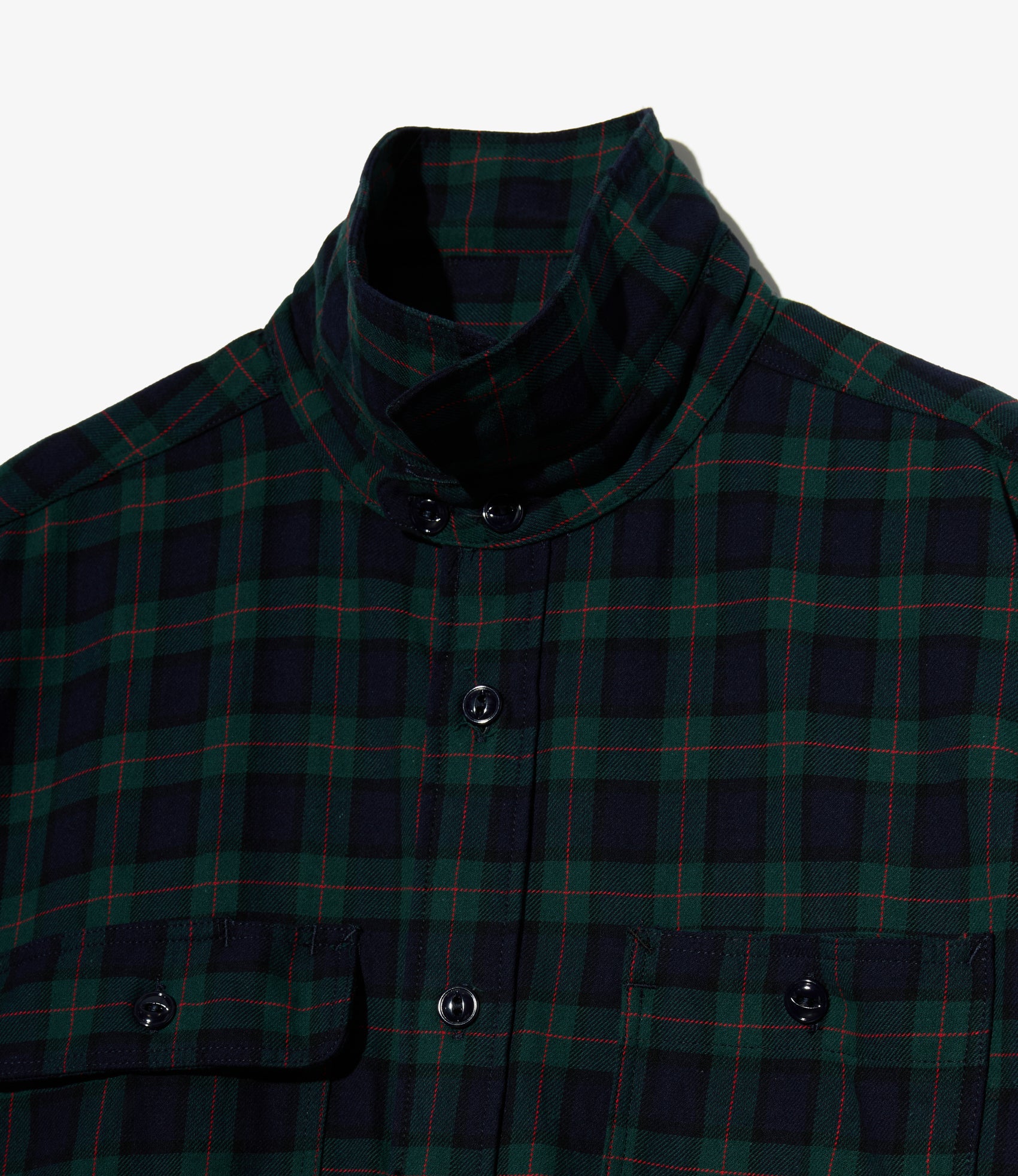 Engineered Garments Workaday Utility Shirt - Hunter Green Cotton Twill XS Engineered Garments Workaday Utility Shirt - Hunter Green Cotton Twill XS