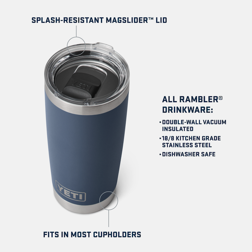 Yeti Rambler Magslider Lid - Medium: 20 oz Tumbler – Pacific
