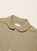 Engineered Garments Women's Rounded Collar Shirt - Khaki Cotton Iridescent