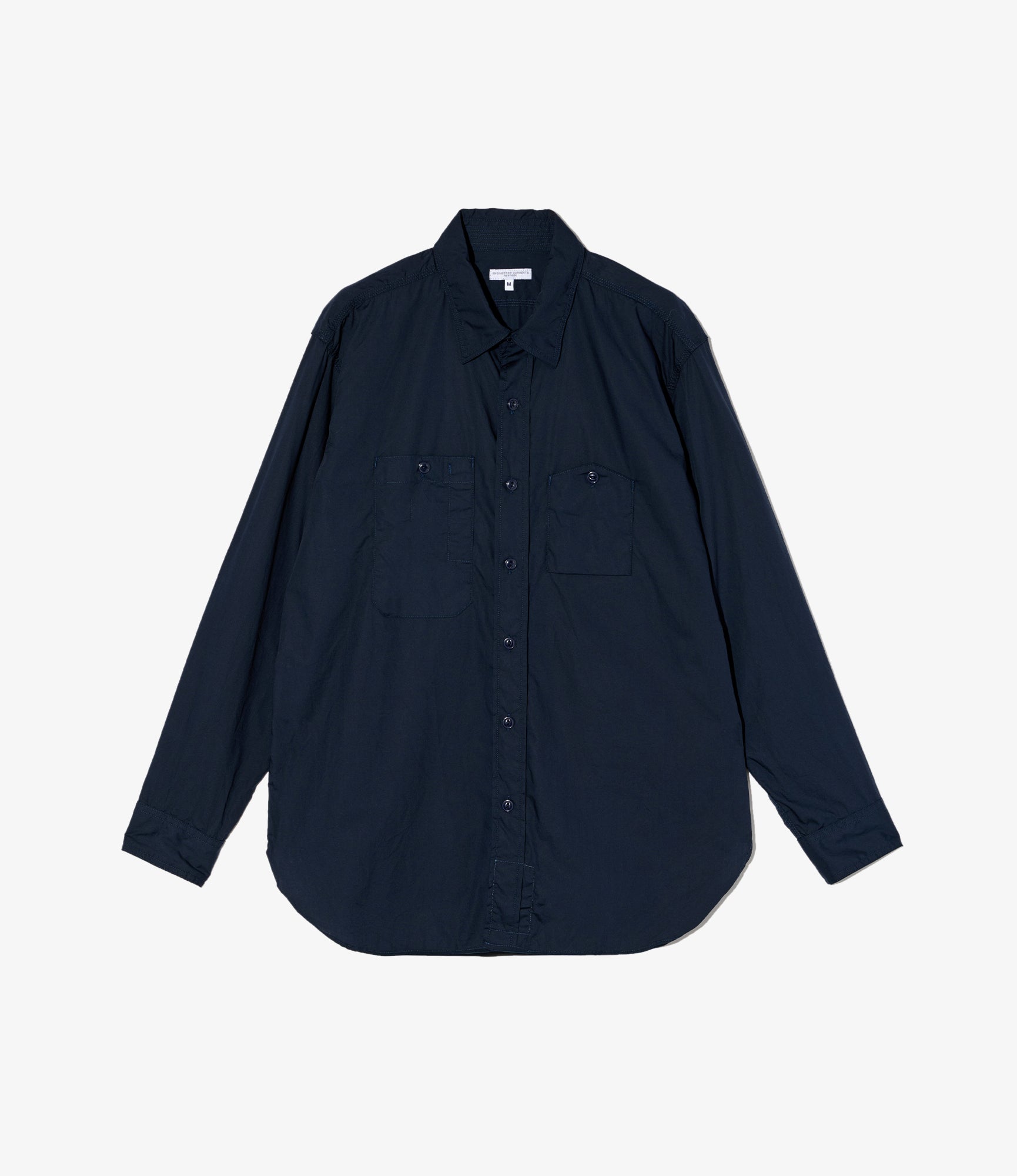 Engineered Garments Work Shirt - Dark Navy Cotton Broadcloth
