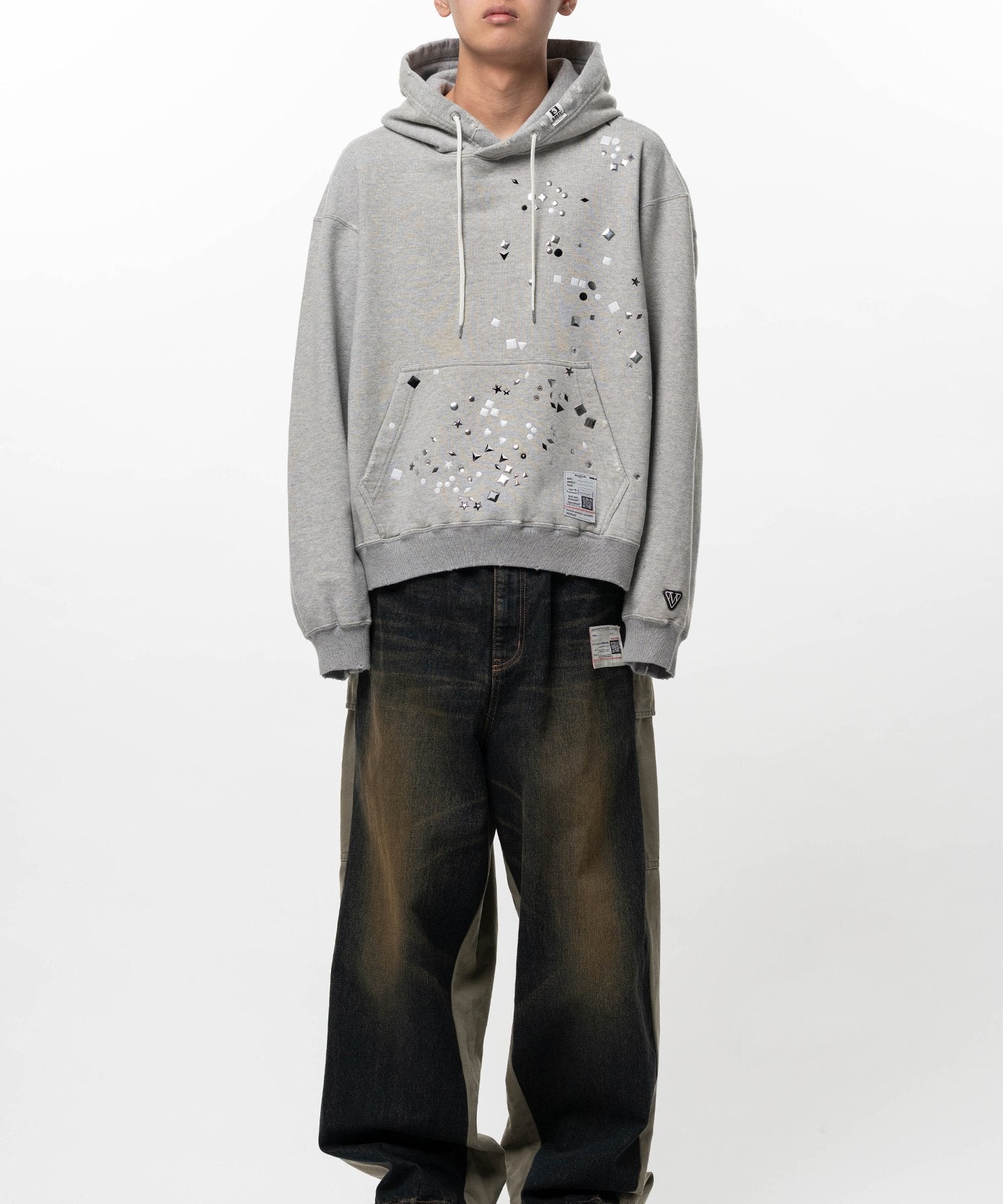 Maison Mihara Yasuhiro Embellished Hoodie - Gray – Totem Brand Co.