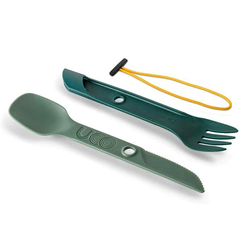 UCO GEAR SWITCH SPORK UTENSIL SET WITH TETHER - Camp Green