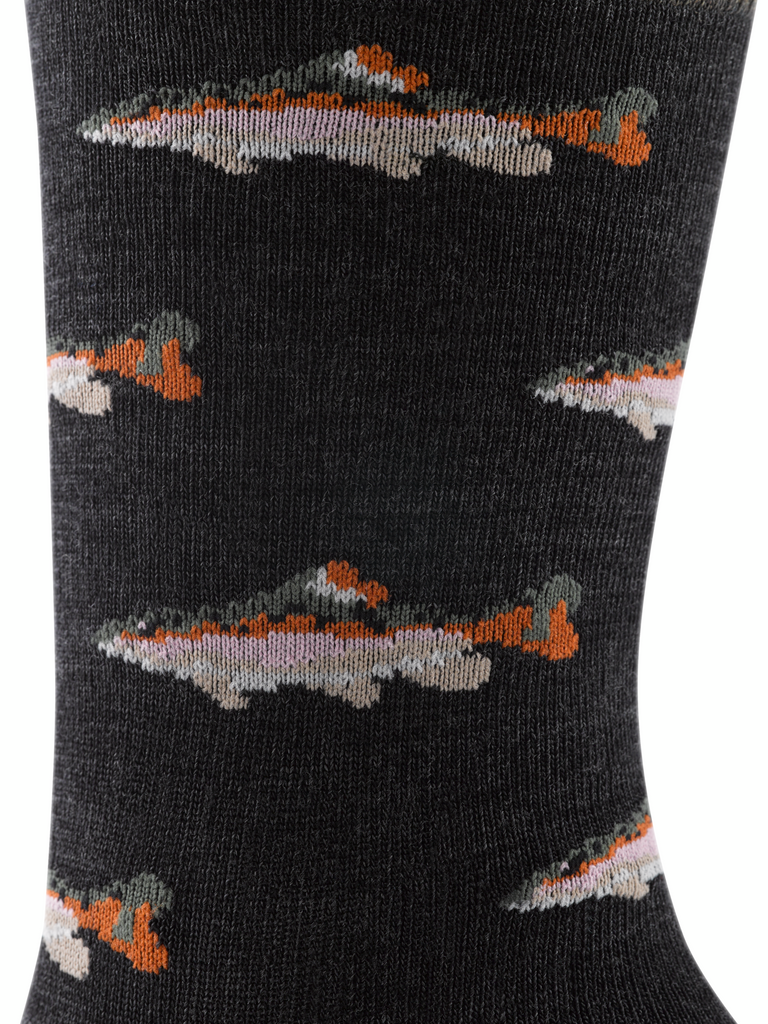 Darn Tough Spey Fly Crew Lightweight Cushion Sock - Men's Charcoal, L