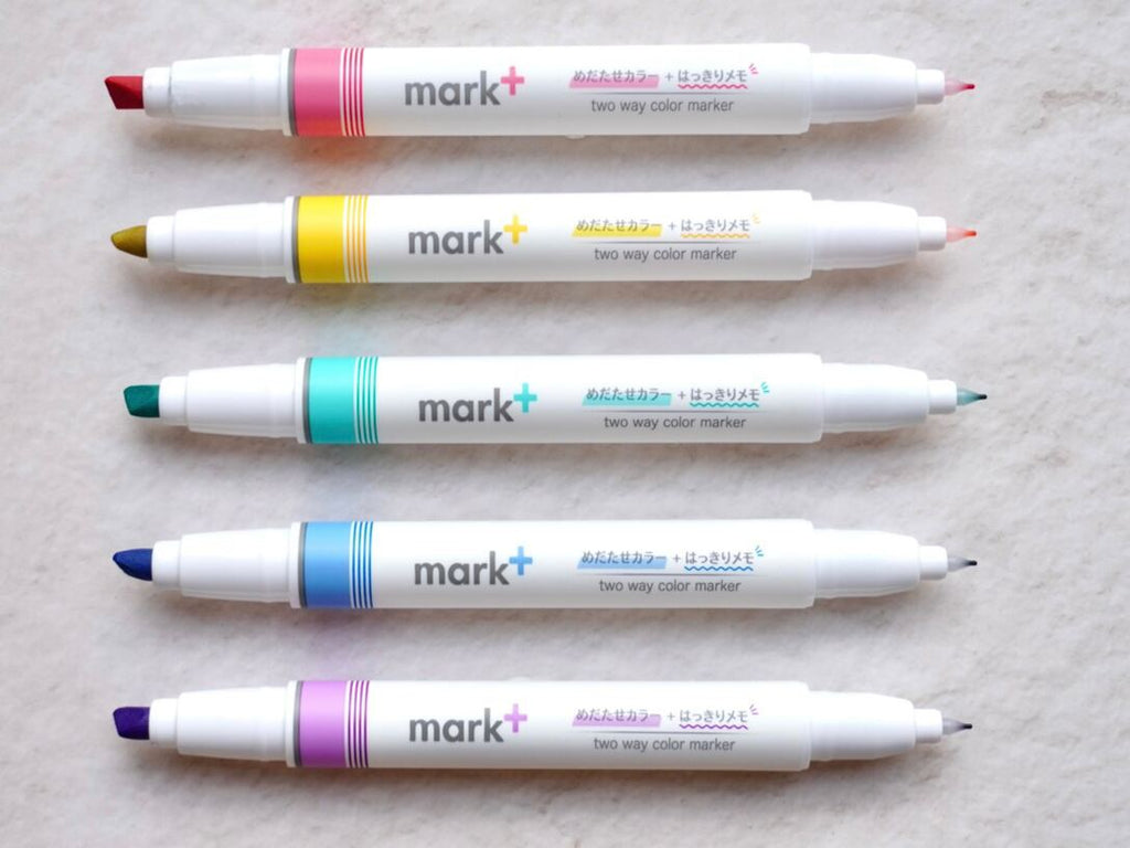 Kokuyo Mark 2 Way Marker Pen - Blue