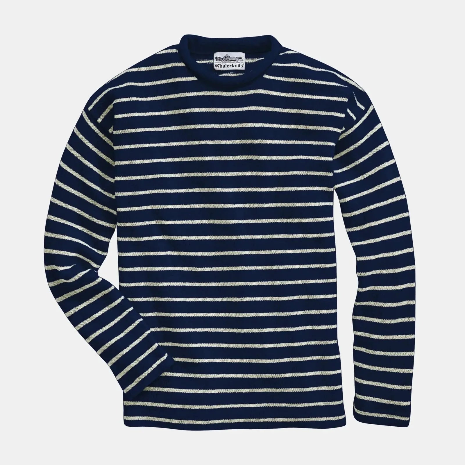 Whalerknits Nantucket Rollneck Sweater - Navy/Natural – Totem