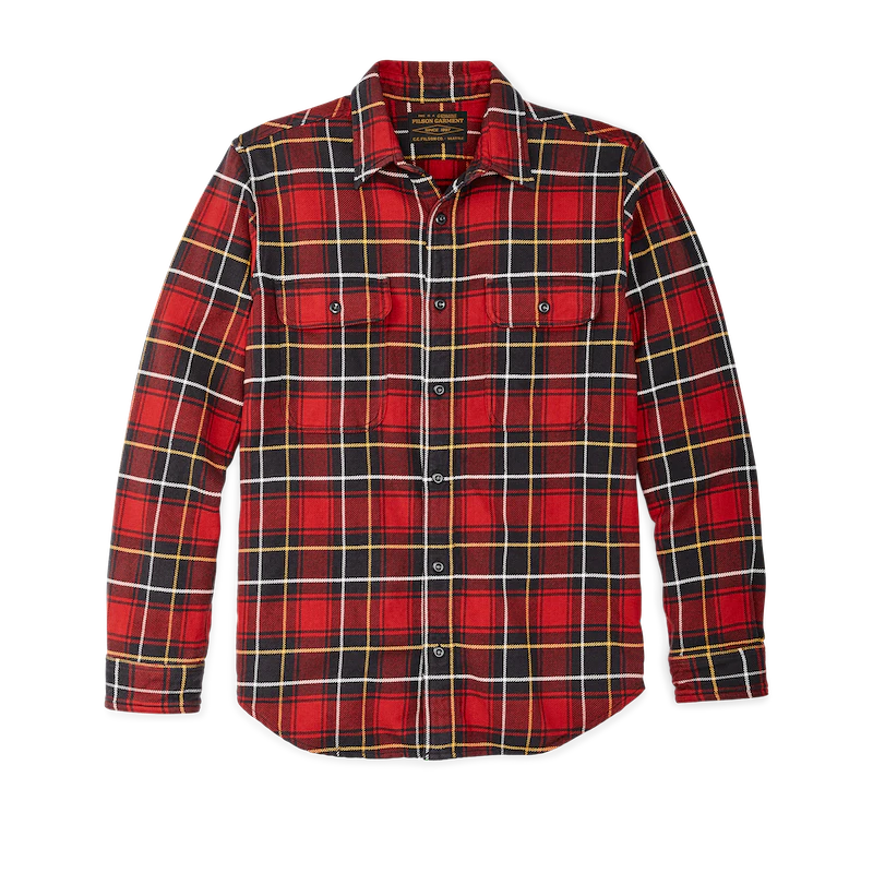 Filson - VINTAGE FLANNEL WORK SHIRT - Red Charcoal Plaid